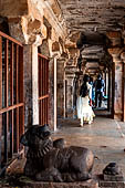 The great Chola temples of Tamil Nadu - The Brihadishwara Temple of Thanjavur. The colonnaded gallery around the temple precinct. 